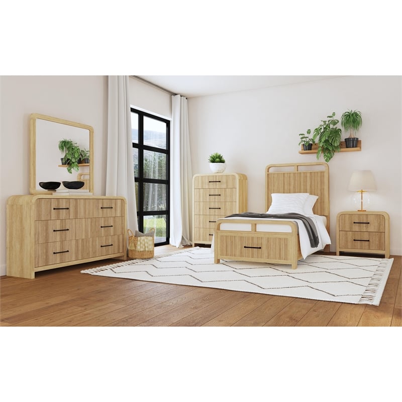 Picket House Furnishings Woodridge Twin Storage 3PC Bedroom Set in Natural