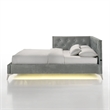 Picket House Furnishings Juniper  Full UPH Corner Bed with LED and USB in Grey