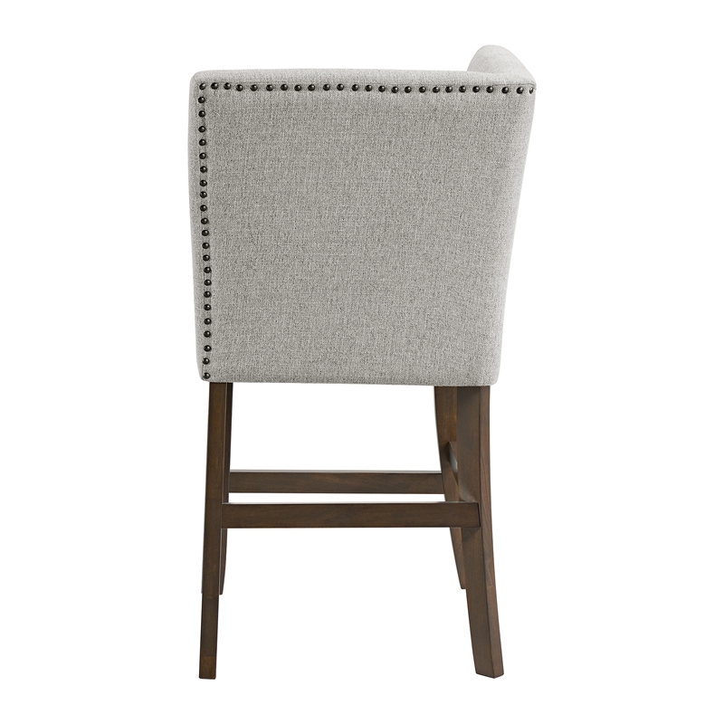 Picket House Furnishings Hester Counter Corner Bench with Upholstered Back