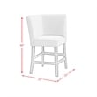 Picket House Furnishings Hester Counter Corner Bench with Upholstered Back