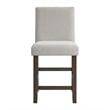 Picket House Furnishings Hester Counter Side Chair Set with Gray Fabric in Brown