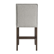 Picket House Furnishings Hester Counter Side Chair Set with Gray Fabric in Brown