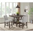 Picket House Furnishings Hester Counter Side Chair Set with Gray Fabric in Brown