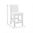 Picket House Furnishings Hester Counter Side Chair Set with Gray Fabric in Brown