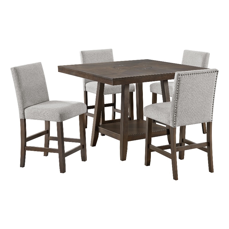 Picket House Furnishings Hester  5PC Counter Height Dining Set in Brown