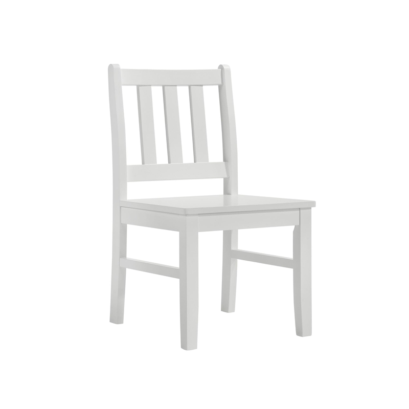 Picket House Furnishings Daniel 5PC Dining Set with Table and 4 Chairs in White