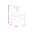 Picket House Furnishings Daniel 5PC Dining Set with Table and 4 Chairs in White