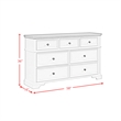 Picket House Furnishings Ulysses Youth 7-Drawer Dresser in Brown and White