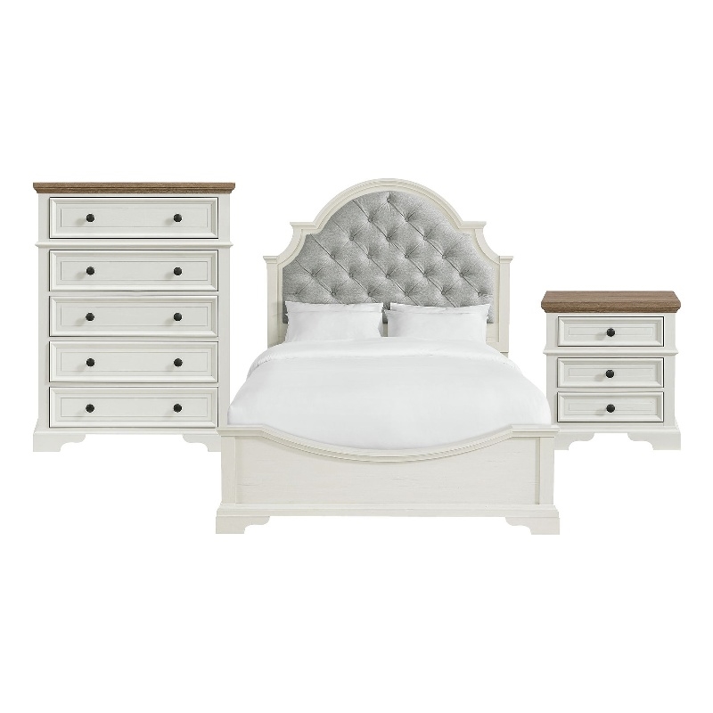 Picket House Furnishings Ulysses Youth Full UPH 3PC Bedroom Set in White