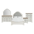 Picket House Furnishings Ulysses Youth Full UPH 5PC Bedroom Set in White