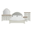 Picket House Furnishings Ulysses Youth King UPH 5PC Bedroom Set in White