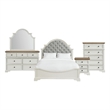 Picket House Furnishings Ulysses Youth Queen UPH 5PC Bedroom Set in White