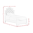 Picket House Furnishings Ulysses Youth Twin UPH 3PC Bedroom Set in White