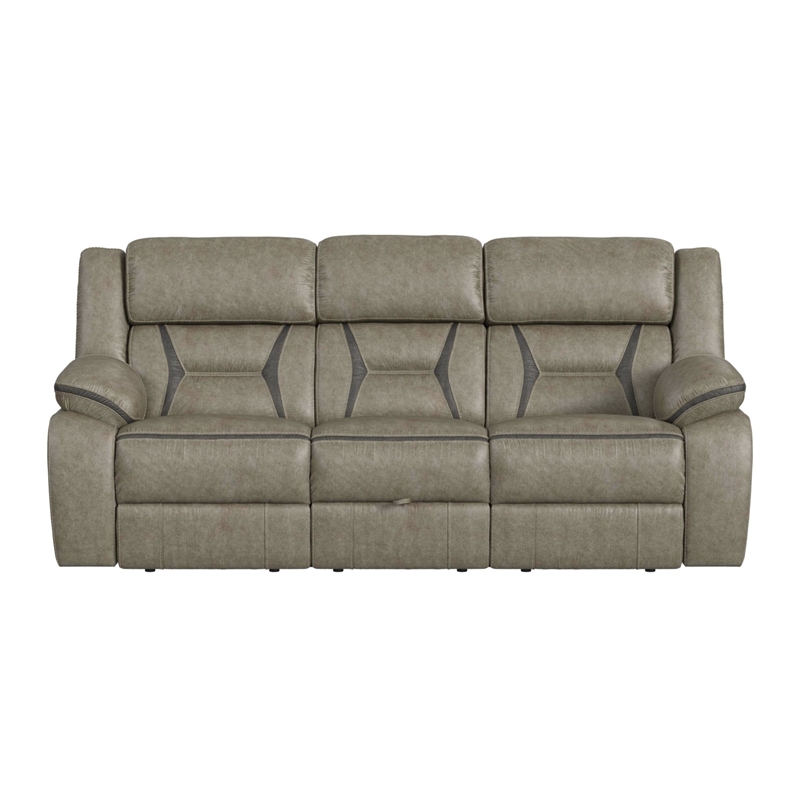 Picket House Furnishings Kaoru Motion Sofa with DDT-Drawer and PWS -Corral Gray