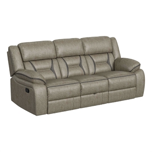 picket house furnishings kaoru motion sofa with ddt-drawer and pws -corral grey