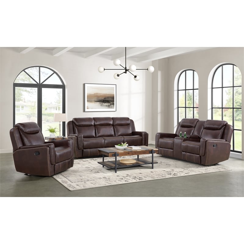 Picket House Furnishings Lynx 3PC Living Room Set in Neono Brown
