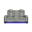 Picket House Furnishings Niven Power Motion Loveseat in Rocky Cement/Charcoal