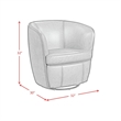 Picket House Furnishings Zenith Swivel Chair in Pebble Black