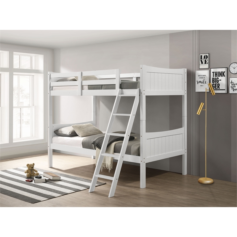 Picket House Furnishings Santino Over Twin Bunk White