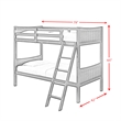 Picket House Furnishings Santino Over Twin Bunk White