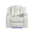 Picket House Furnishings Amias Power Motion Recliner in Pebble Oyster