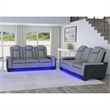 Picket House Furnishings Niven 2PC Living Room Set in Rocky Cement/Charcoal