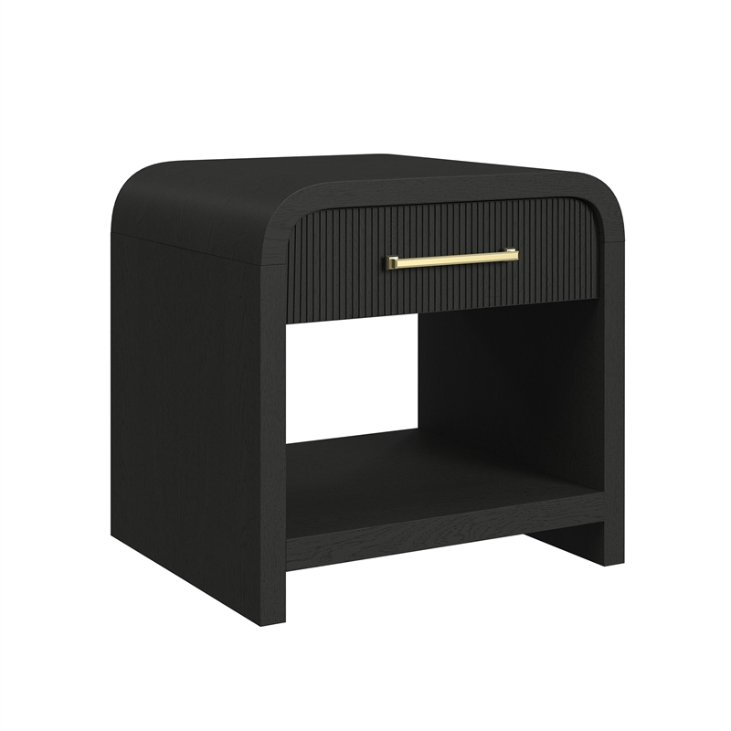 Picket House Furnishings Woodridge 2PC Occasional Table Set in Black with Grain