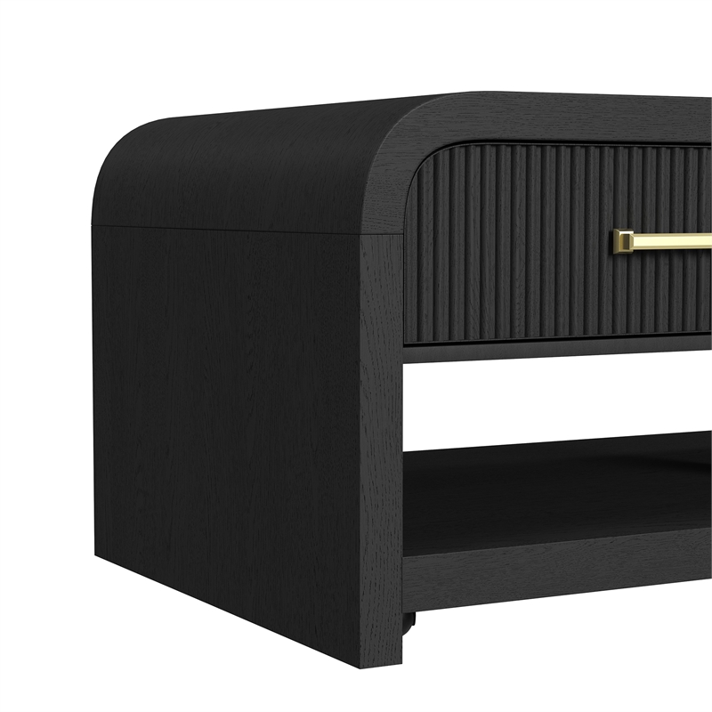 Picket House Furnishings Woodridge 2PC Occasional Table Set in Black with Grain