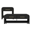 Picket House Furnishings Woodridge 2PC Occasional Table Set in Black with Grain