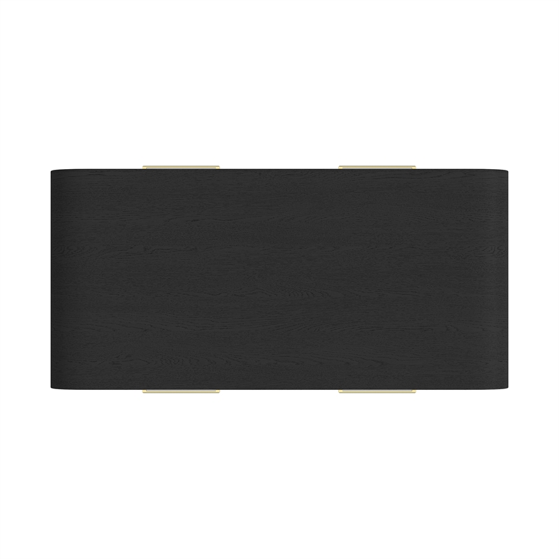 Picket House Furnishings Woodridge Coffee Table with Casters in Black with Grain