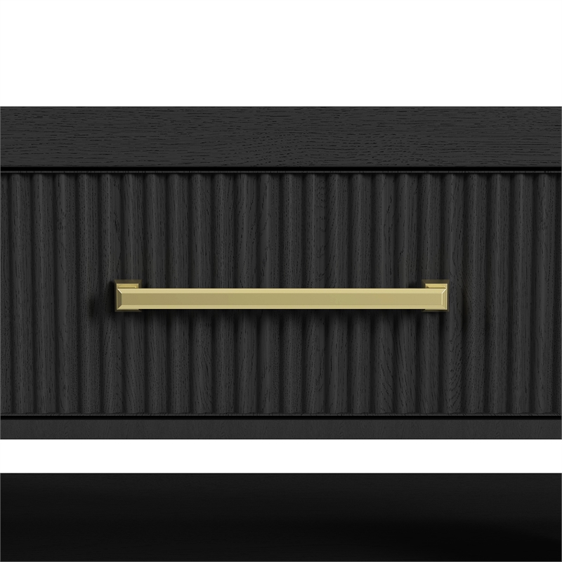 Picket House Furnishings Woodridge Coffee Table with Casters in Black with Grain