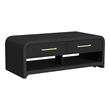 Picket House Furnishings Woodridge Coffee Table with Casters in Black with Grain