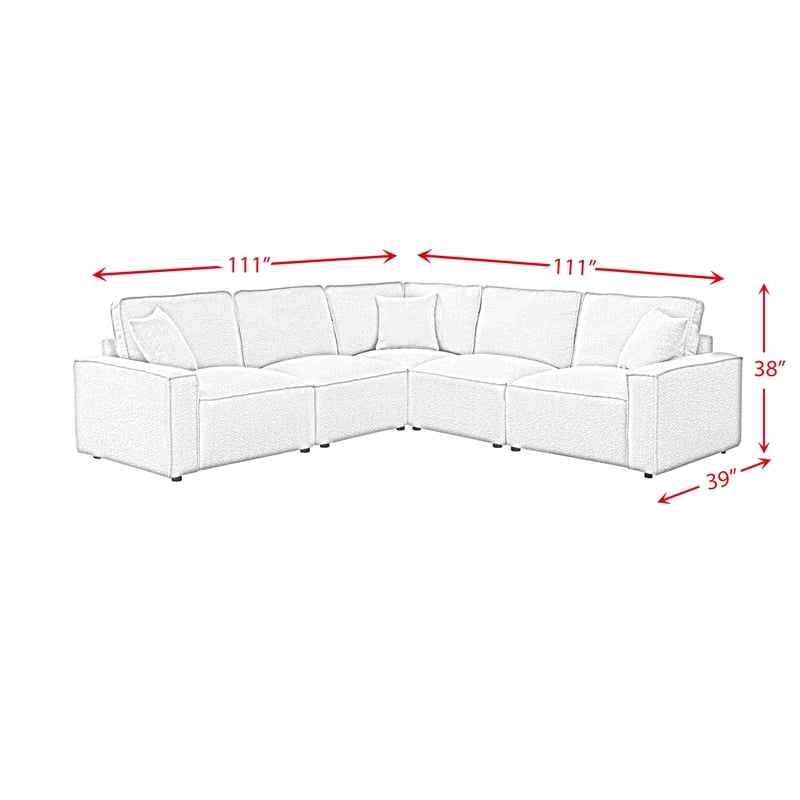 Picket House Furnishings Joan 5PC Power Motion Sectional Set - Culp Bloke Cotton