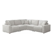 Picket House Furnishings Joan 5PC Power Motion Sectional Set - Culp Bloke Cotton
