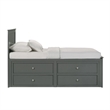 Picket House Furnishings Santino Twin Captains Bed in Gray