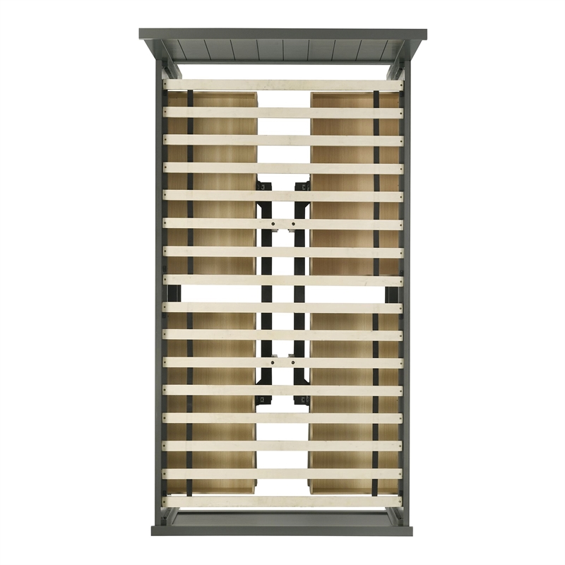 Picket House Furnishings Santino Twin Captains Bed in Gray