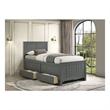 Picket House Furnishings Santino Twin Captains Bed in Gray