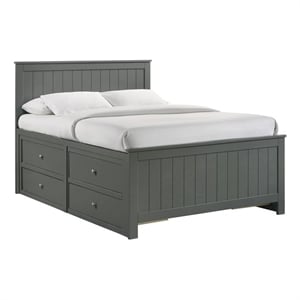 Picket House Furnishings Santino Full Captains Bed in Gray