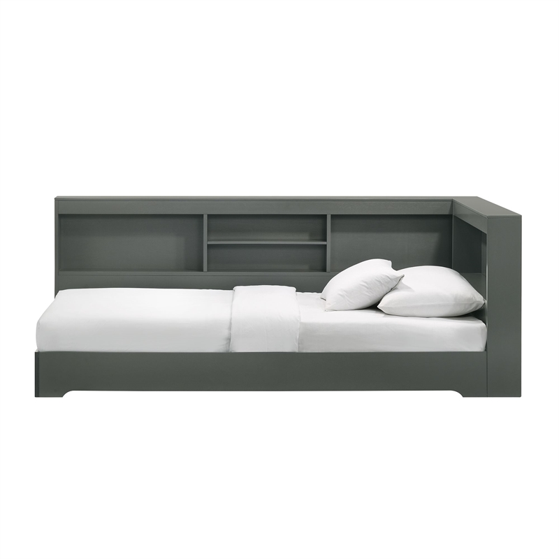Picket House Furnishings Santino Twin Corner Bed in Grey