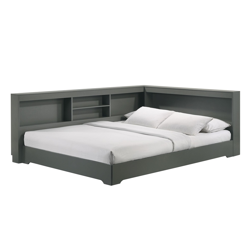 Picket House Furnishings Santino Full Corner Bed in Grey