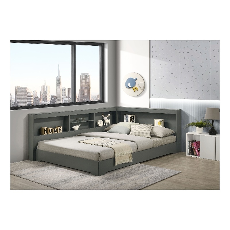 Picket House Furnishings Santino Full Corner Bed in Grey