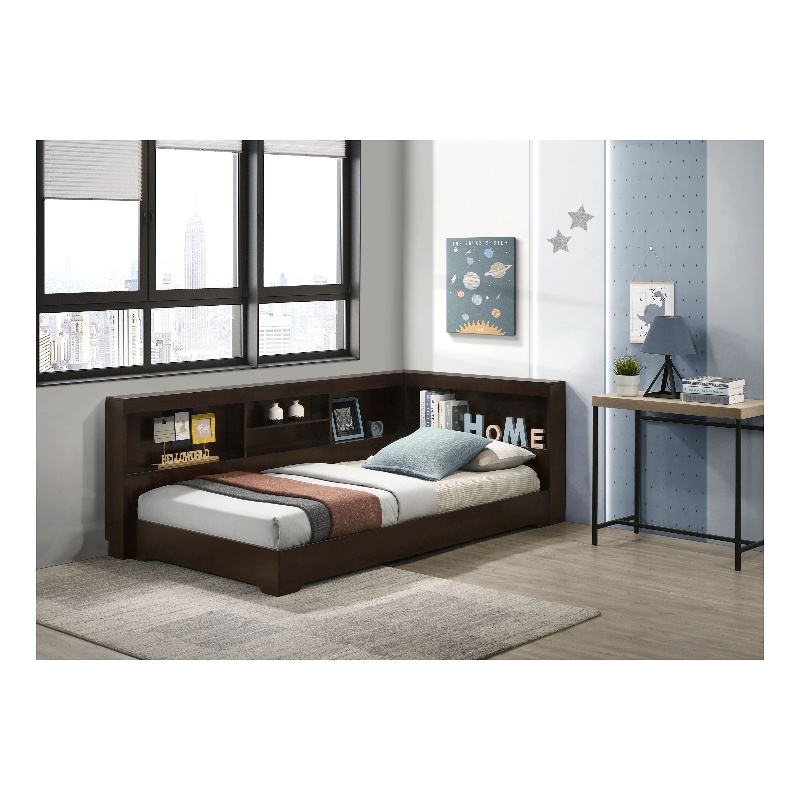 Picket House Furnishings Santino Twin Corner Bed in Espresso