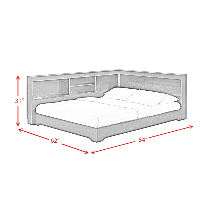 Picket House Furnishings Santino Full Corner Bed in Espresso