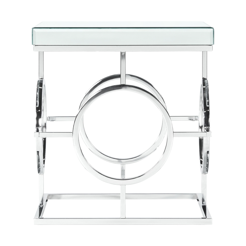 Picket House Furnishings Katie Square Mirrored End Table