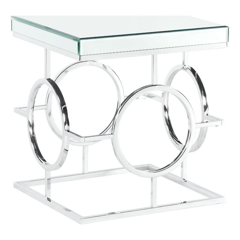 Picket House Furnishings Katie Square Mirrored End Table
