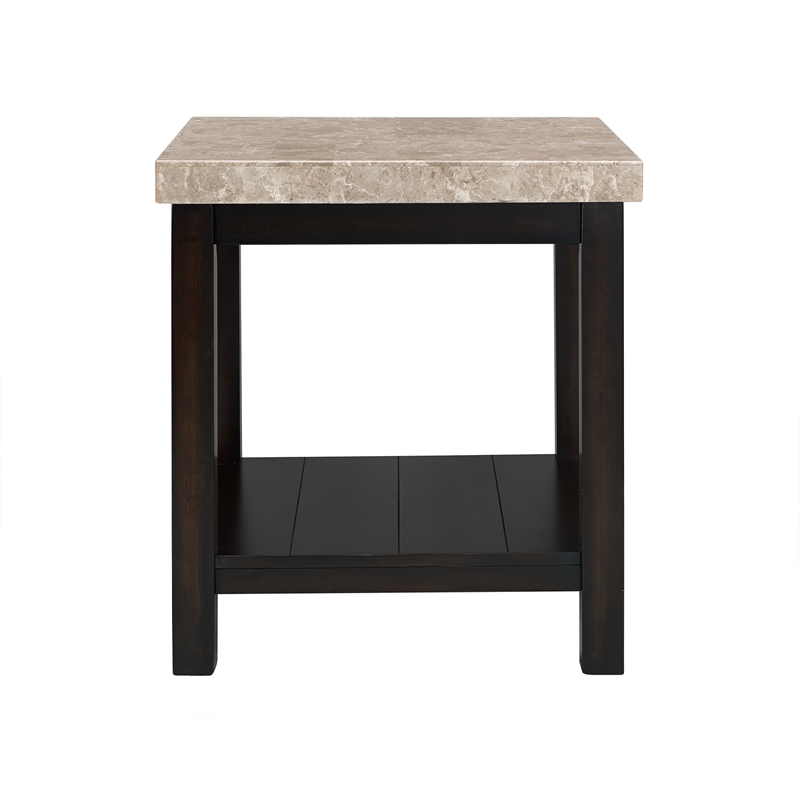 Picket House Furnishings Caleb End Table with Marble Top