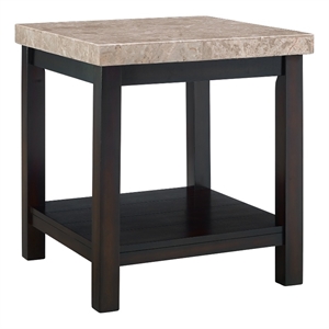 Picket House Furnishings Caleb End Table with Marble Top