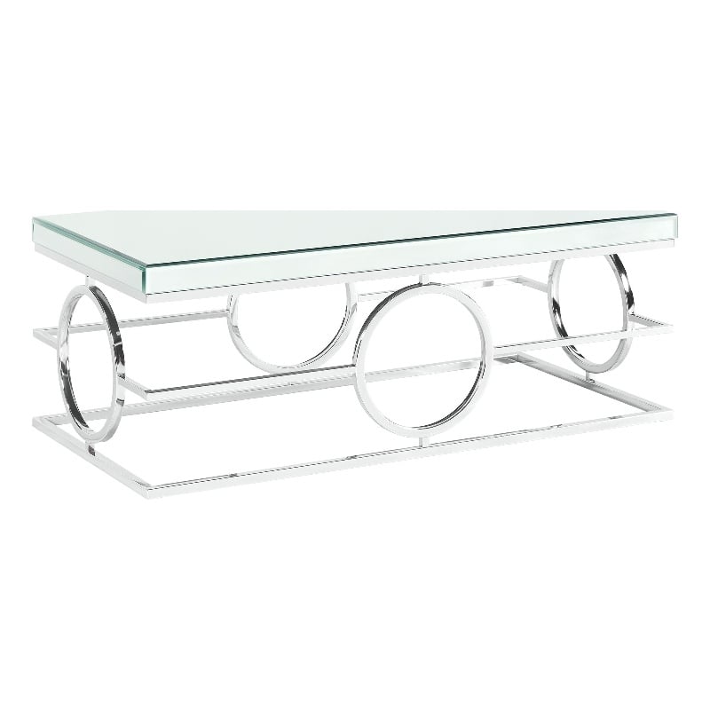 Picket House Furnishings Katie Rectangle Mirrored Coffee Table