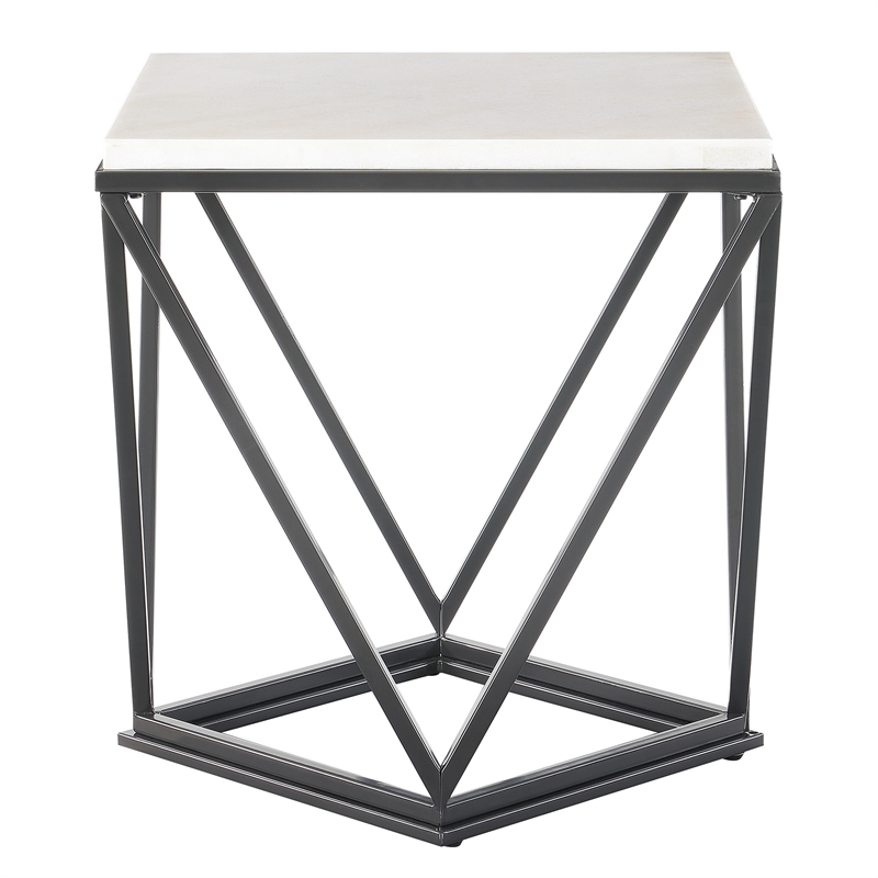 Picket House Furnishings Conner End Table with Metal Leg