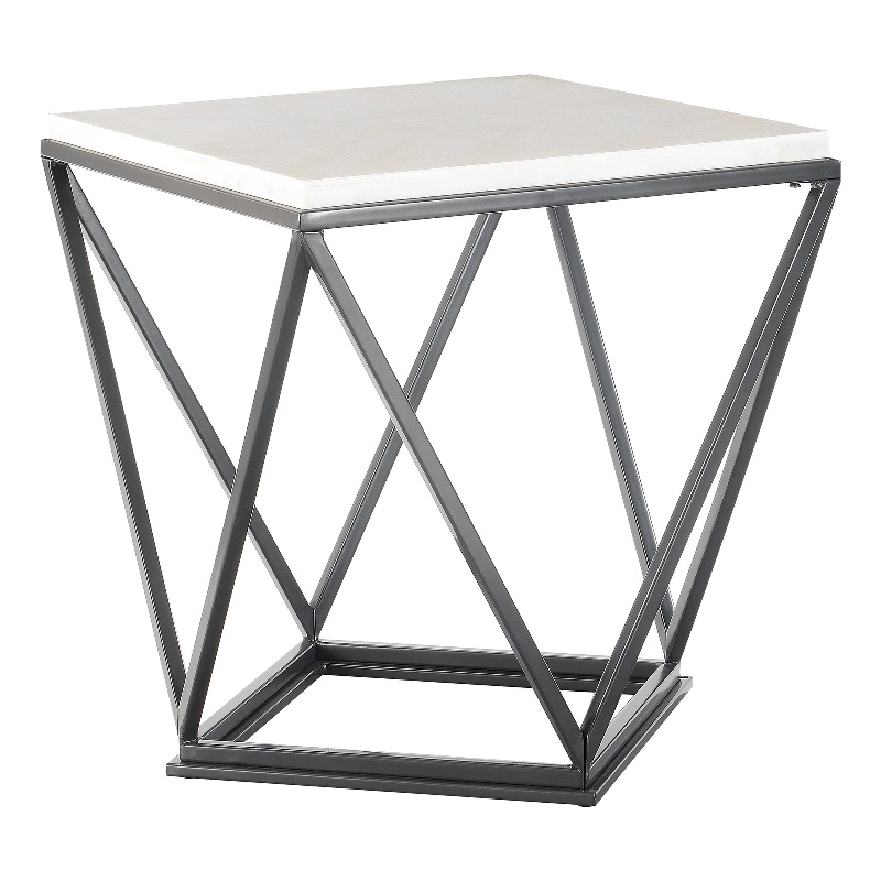 Picket House Furnishings Conner End Table with Metal Leg